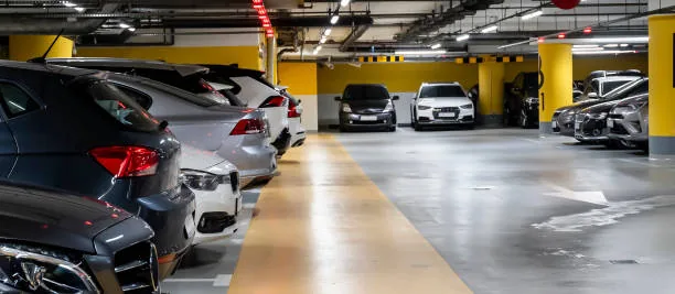 Indoor garage parking for guests at IVY Tower, Prishtina