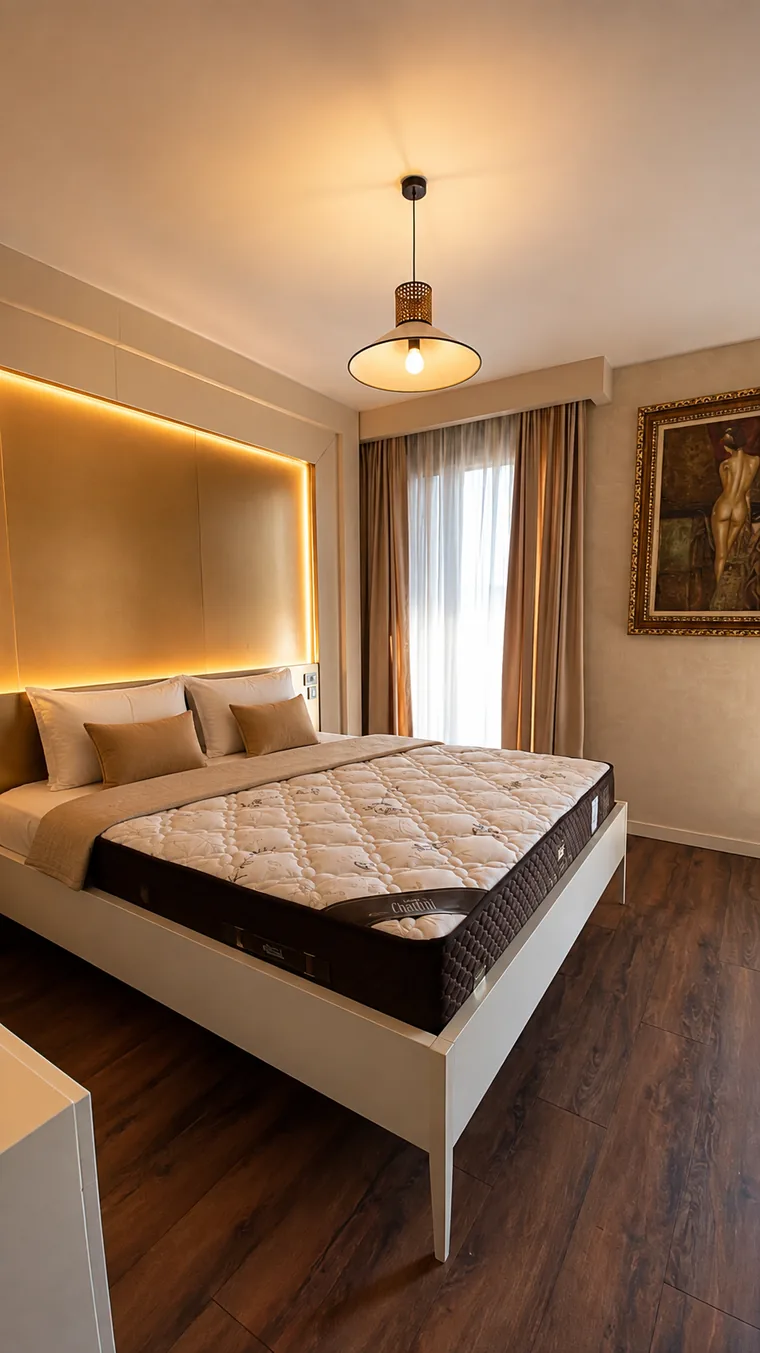 The bespoke eight-layer mattress made for Lusso boutique hotel, Prishtina